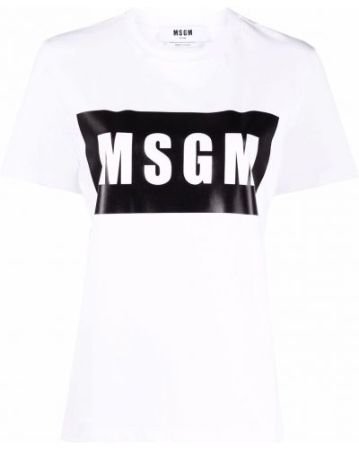 Camiseta con estampado Msgm blanco