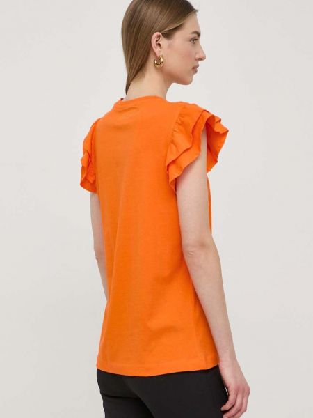 Koszulka bawełniana Silvian Heach pomarańczowa