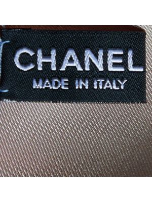 Jedwabna szal Chanel Vintage biała