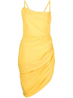 Robe de soirée asymétrique Jacquemus jaune