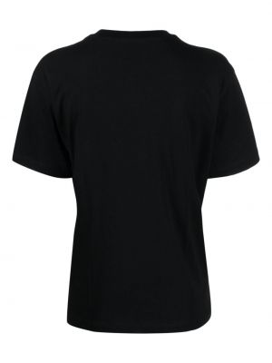 Koszulka bawełniana z nadrukiem Trussardi czarna