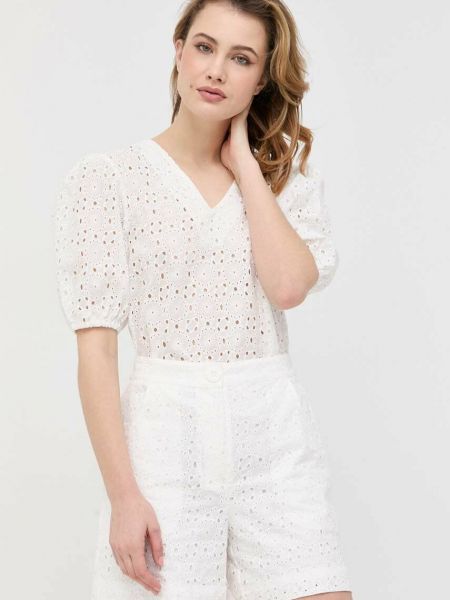 Памучна блуза Silvian Heach бяло