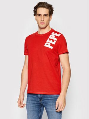 Polo slim Pepe Jeans rouge