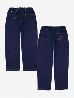 Priliehavé džínsy s rovným strihom Converse modrá