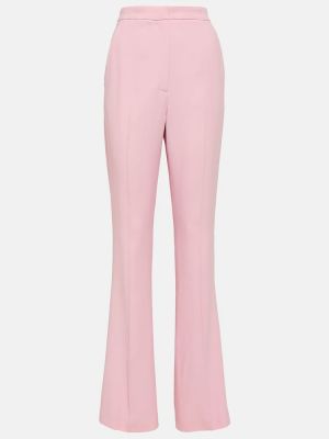 Rovné kalhoty s vysokým pasem Alexander Mcqueen růžové