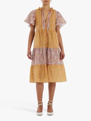 Платье в цветочек с принтом Lollys Laundry желтое