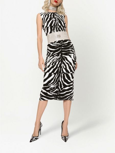 Midikleid mit print mit zebra-muster Dolce & Gabbana