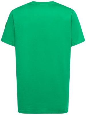 Puuvillased t-särk Moncler roheline