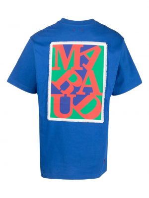 T-shirt mit stickerei aus baumwoll Clot blau
