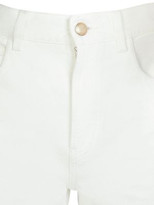 Bavlnené džínsy s rovným strihom Chloé biela