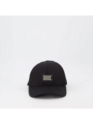 Cappello con visiera di cotone Dolce & Gabbana nero