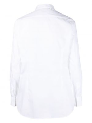 Plisuota medvilninė marškiniai Tintoria Mattei balta
