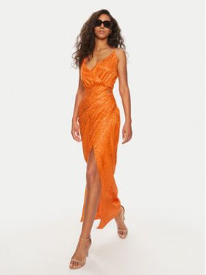 Slim fit šaty Fracomina oranžové