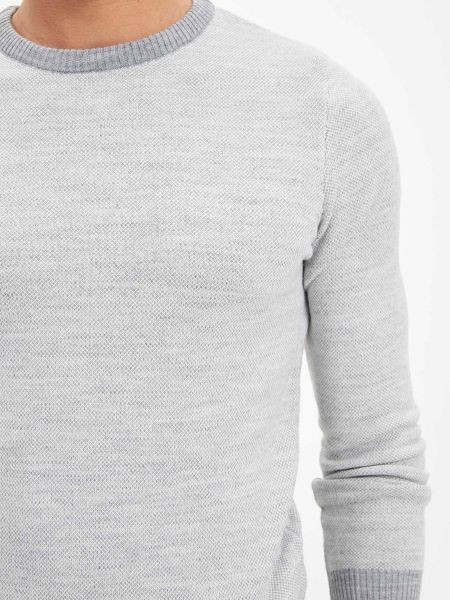 Пуловер Defacto серый