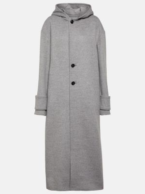 Kašmírový vlněný kabát Loewe šedý