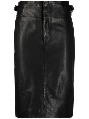 Kožená sukně Isabel Marant Etoile - černá