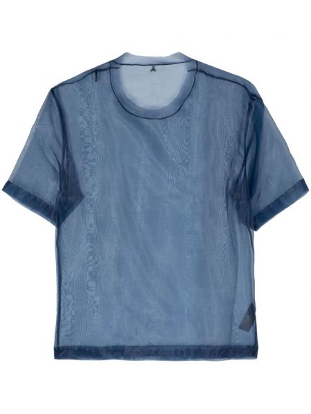 Прозрачна тениска Patrizia Pepe синьо