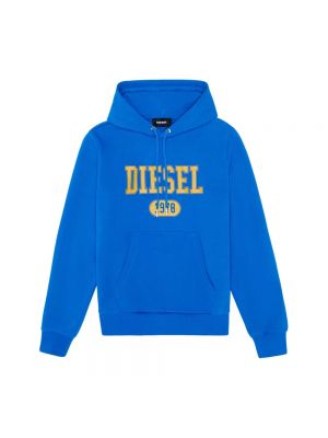 Bluza z kapturem Diesel niebieska