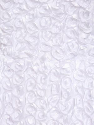 Květinové saténové mini šaty Rotate bílé
