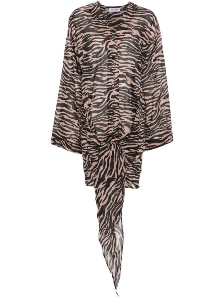 Kleid mit print mit zebra-muster The Attico