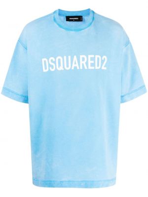 Bluza z nadrukiem Dsquared2 niebieska