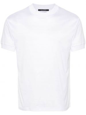 T-shirt en coton col rond Tagliatore blanc