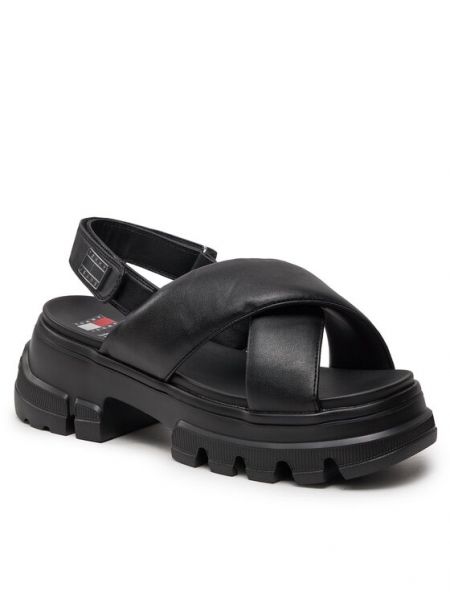 Sandale chunky Tommy Jeans negru