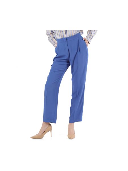 Pantalones rectos de crepé Marella azul