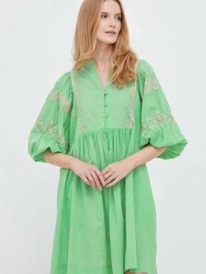 Sukienka mini bawełniana Rich & Royal Zielona