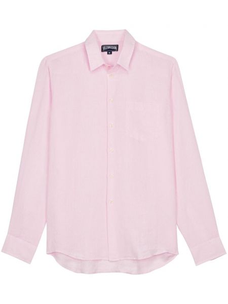 Lanena dugačka košulja Vilebrequin ružičasta