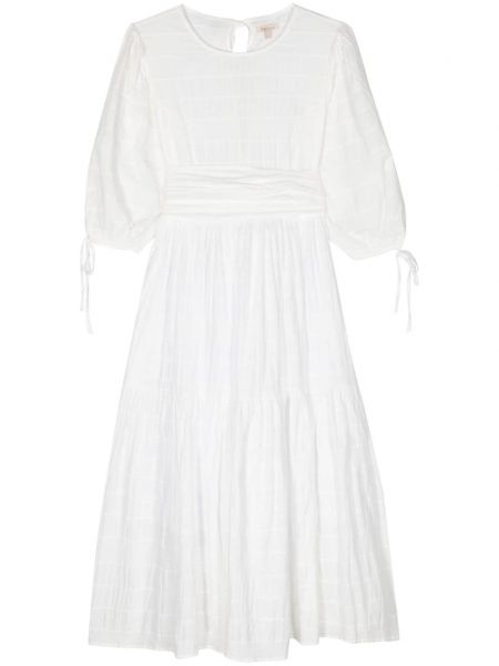 Μίντι φόρεμα Barbour λευκό