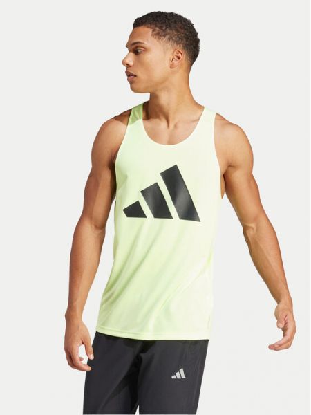 Slim fit priliehavé tričko Adidas zelená