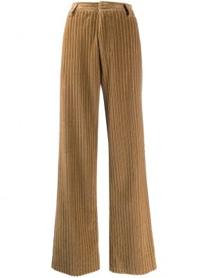 Pantalones de pana bootcut Ami Paris marrón