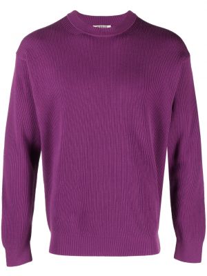 Пуловер с кръгло деколте Auralee виолетово