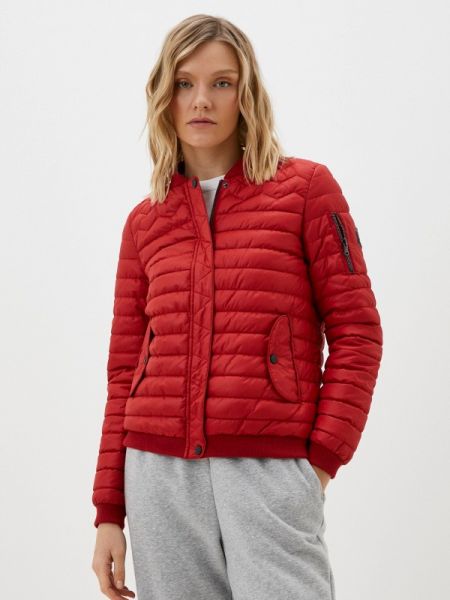 Утепленная демисезонная куртка Electrastyle красная