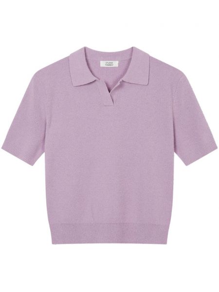 Polo en tricot Studio Tomboy violet