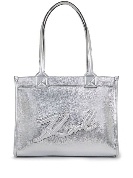 Shopper handtasche Karl Lagerfeld silber