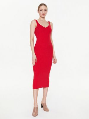 Плетена рокля slim Mmc Studio червено