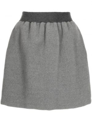 Plstěné vlněné mini sukně Fabiana Filippi šedé