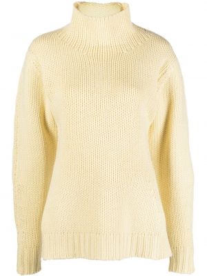 Пуловер с гол гръб Jil Sander жълто