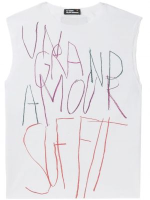 Памучна риза с принт Raf Simons бяло