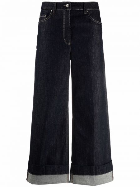 Широкие джинсы с завышенной талией Luisa Cerano, синие