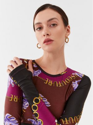 Palaidinė slim fit Versace Jeans Couture violetinė