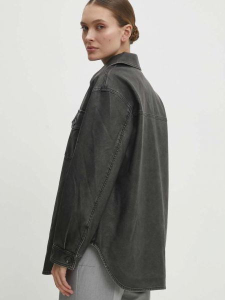 Oversized rövid kabát Answear Lab szürke