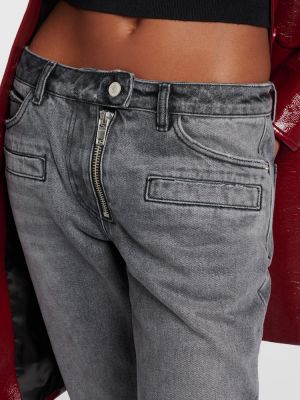 Straight leg jeans a vita bassa Courrèges grigio
