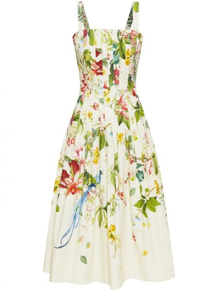 Αμάνικη μίντι φόρεμα με σχέδιο Oscar De La Renta