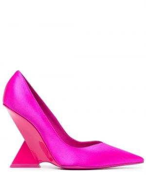 Полуотворени обувки с ток с висок ток The Attico розово