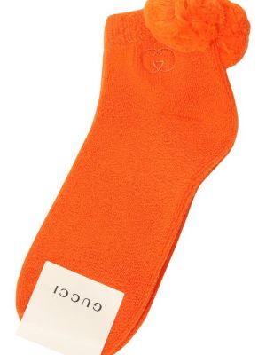 Хлопковые носки Gucci оранжевые