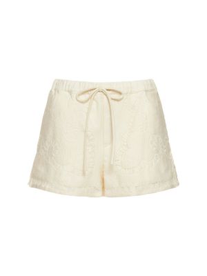 Pantalones cortos de algodón de encaje Valentino