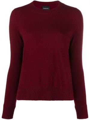 Sweter z kaszmiru z okrągłym dekoltem Simonetta Ravizza czerwony
